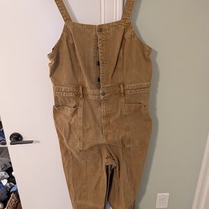 Universal Thread Women's Brown Denim Overalls